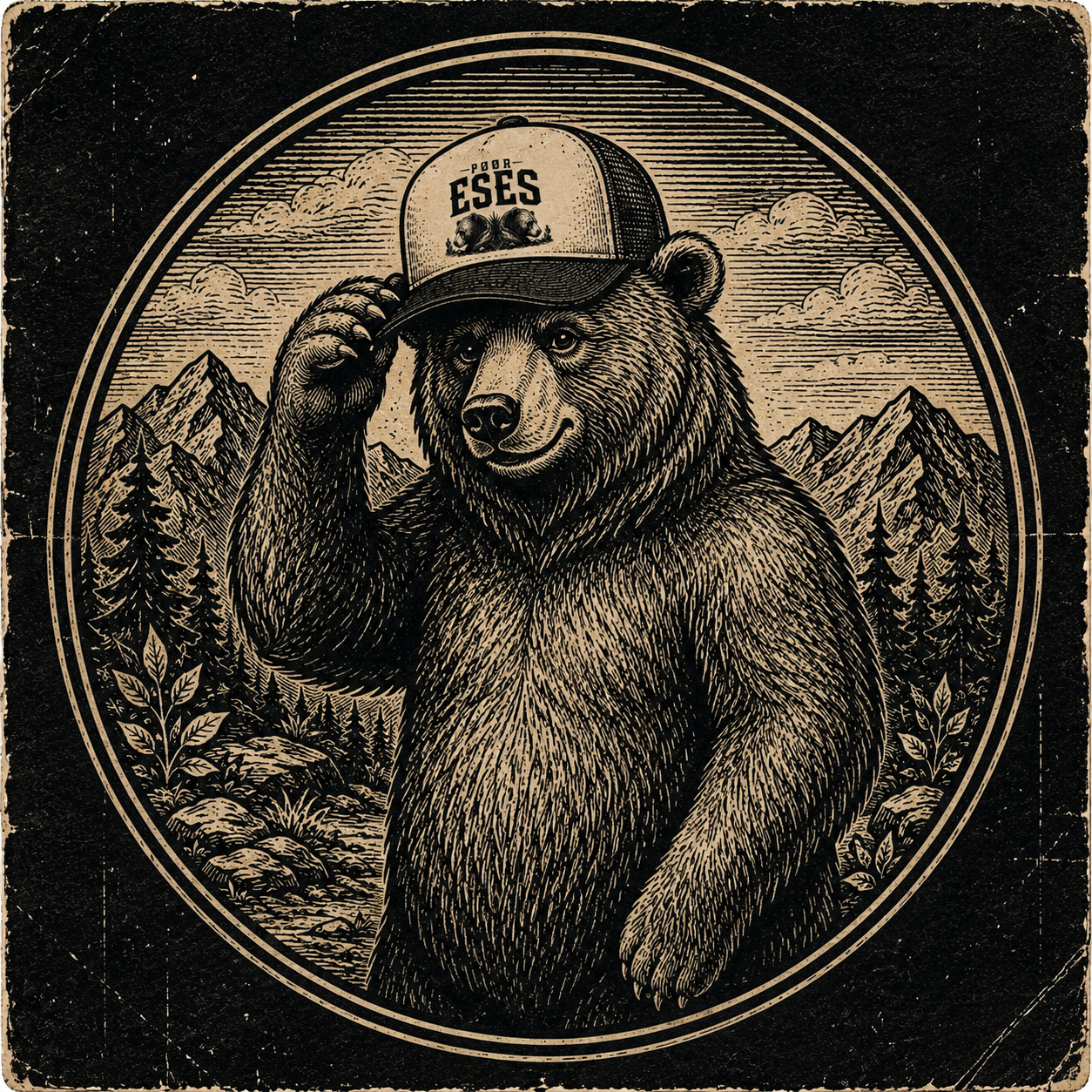 Bear tipping fedora politely